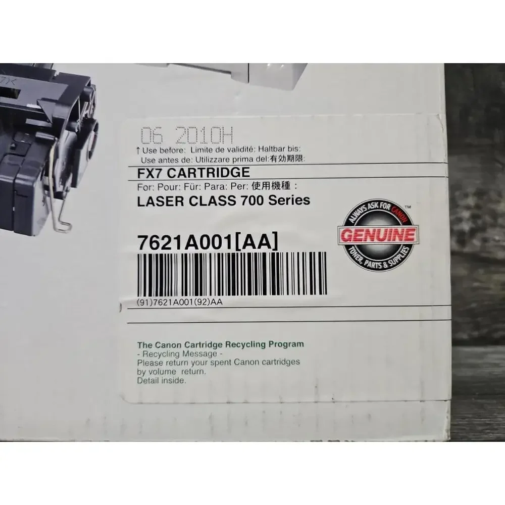 Canon FX 7 Toner Catridge 7621A001 [AA] OEM FX7 FX-7 **FACTORY SEALED-EXPIRED**
